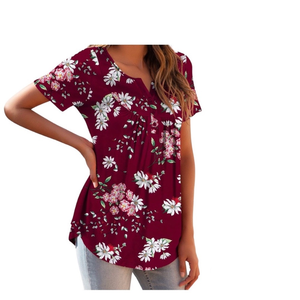 Women’s Floral Burgundy Size Large